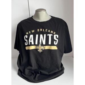 New Orleans Saints Black T Shirt Fanatics XL Short Sleeve